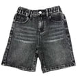 thumbnail image 7 of WOYY Denim Shorts for Girls Stretch Loose Fit Knee-Length Jean Shorts, Sizes 7-12, Black, 7 of 7