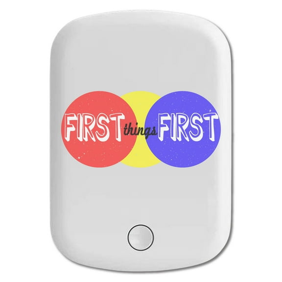 DistinctInk Magnetic Battery Pack, 5000 mAh Wireless Portable Charger with USB-C Cable, Compatible with MagSafe iPhone 14 / 13 / 12 Series - First Things First