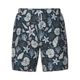 thumbnail image 4 of Lsque Mens Swim Trunks Sea Shells 1 Pattern - Bathing Suit Compression Liner - Beach Swim Shorts Swimwear - (S-3XL) - Stretch Quick Dry -XX-Large, 4 of 9