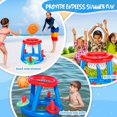 thumbnail image 4 of YOPTOP Children's Inflatable Basketball Hoop Swimming Pool Water Floating Objects Throwing Ring, 4 of 7
