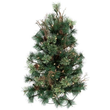 Northlight 2 Pre-Lit Artificial Christmas Tree Wall Country Mixed Pine - Clear Lights