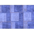 thumbnail image 1 of Ahgly Company Machine Washable Indoor Rectangle Patchwork Blue Transitional Area Rugs, 7' x 10', 1 of 4