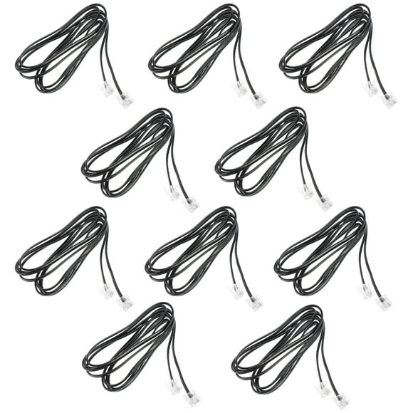 SHISUYAN Câble Téléphonique Durable avec Blindage en Cuivre pour Transmission Sonore Claire PVC Noir 2 Mètres