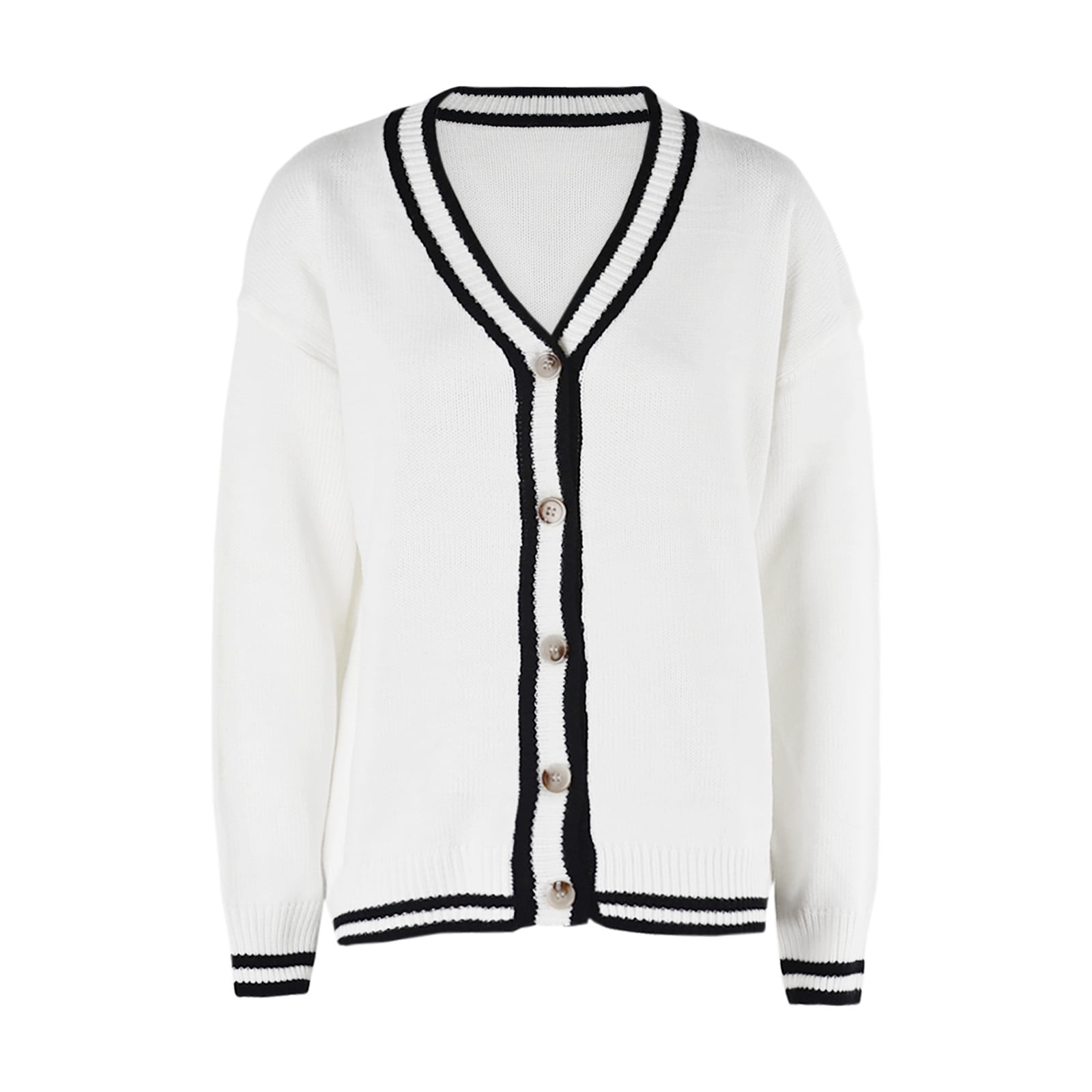 Women's Casual Open Front Cardigans Long Sleeve Button Down Soft Knit Sweater Jackets Coat Fall Clothes - image 5