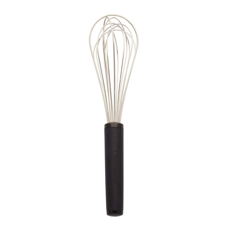 KitchenAid Stainless Steel Utility Whisk, Black Handle, Dishwasher Safe