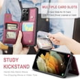 thumbnail image 4 of For Samsung Galaxy S21 Ultra Case with Card Holder, for Samsung S21 Ultra Wallet Case for Women Men with RFID Blocking, Kickstand Shockproof Case for Galaxy S21 Ultra 5G,Black, 4 of 6