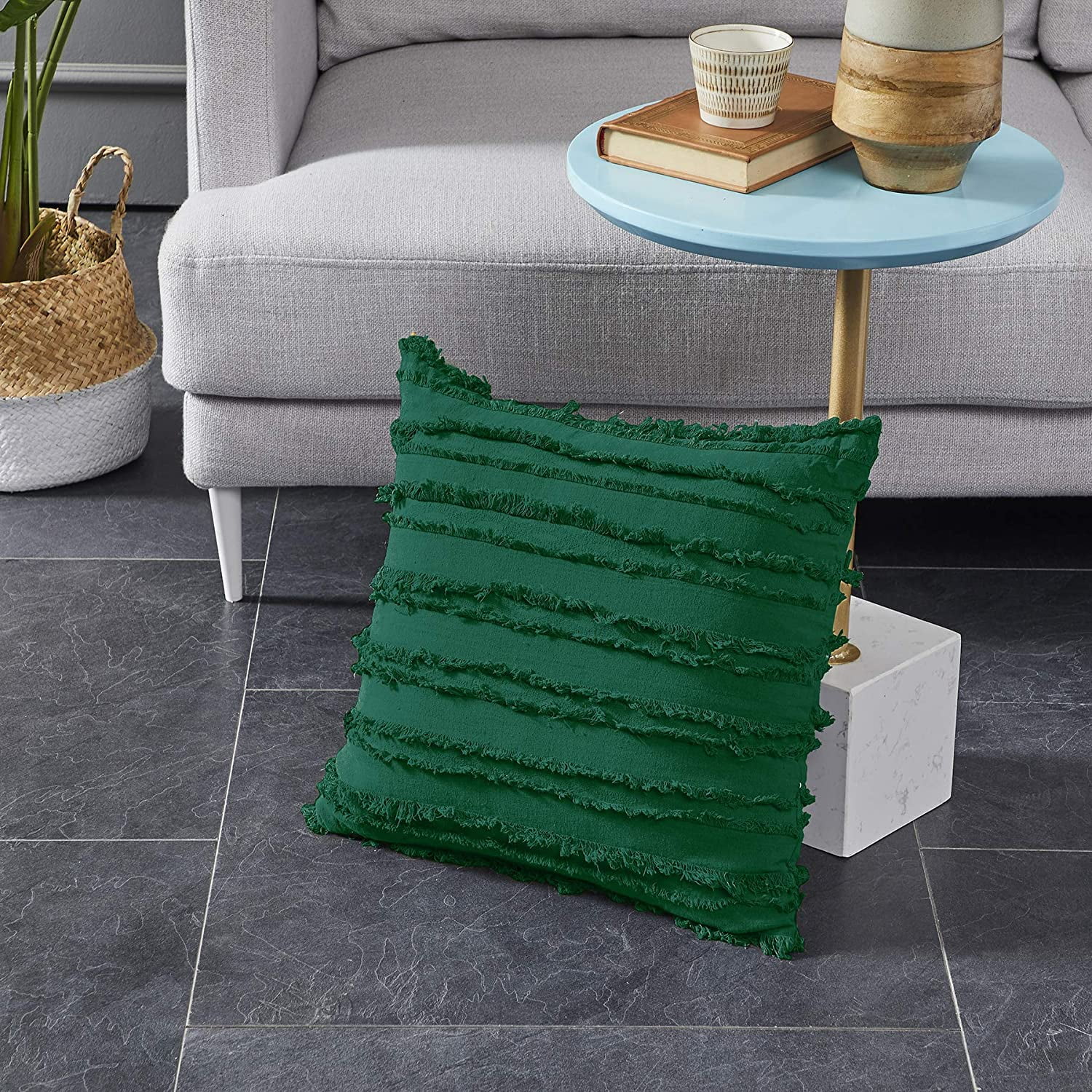 Green decorative pillows for couch sale