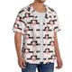 thumbnail image 2 of Balery Dachshund And Hearts Camisa Casual de Manga Corta con Botones para Hombre, Texturizada, Estilo Cubano, para Playa, Verano-Medium, 2 of 5