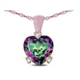 thumbnail image 3 of Star K� 7mm Rainbow Mystic Topaz Small Heart Shape Love Pendant Necklace, 3 of 9