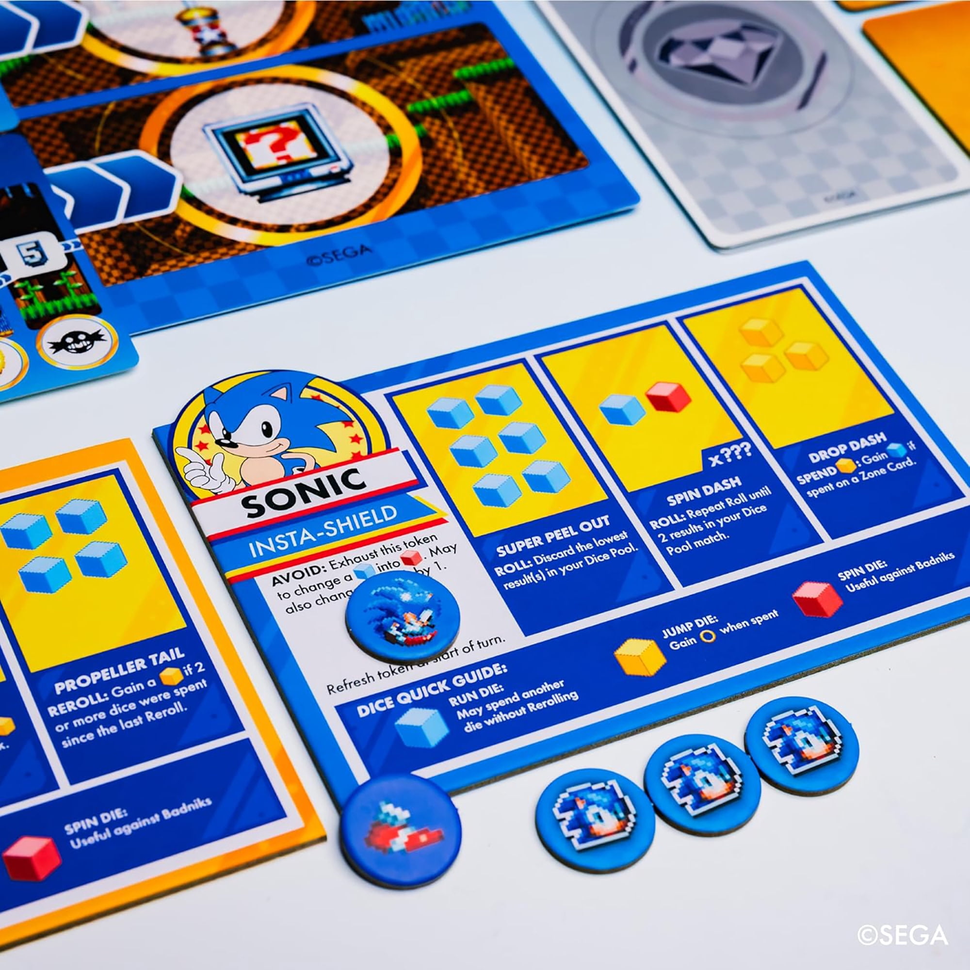 KESS: Sonic Roll - Board Game, Roll Through 4 Classic Zones, Thrilling Tabletop Adventure, Fight Bosses & Save The World, Co-Op, Ages 14+, 1-4 Player