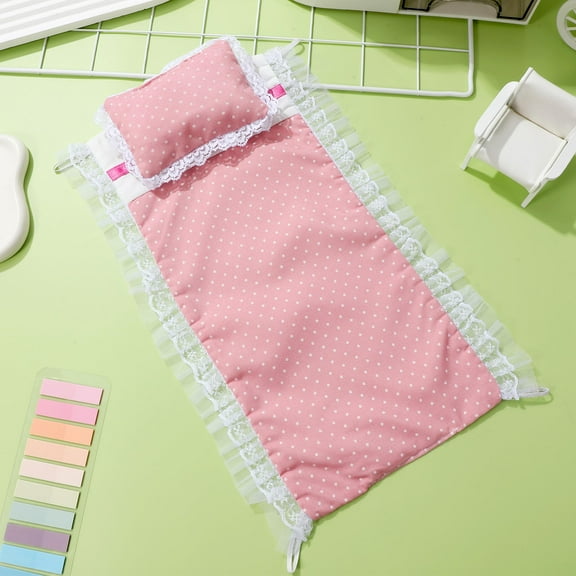 Niceauty 1 Set of Dollhouse Bedding in Pink for Children Who Love Decorating