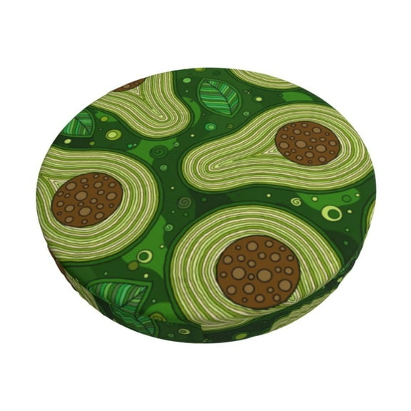 Naloa Big Colorful Avocados Round Bar Stool Cushion Cover 12-14 inch, Fits Kitchen, Office, Restaurant Chairs - 12 inch