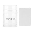 thumbnail image 1 of Nail Art Stamper & Scraper Set Silicone Head Manicure Tool With CapTransparent Stamper, 1 of 14