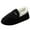 Black, variant on Women's Men's Fuzzy Memory Foam Slippers Closed Back Cordurory Bedroom House Shoes Winter Warm Indoor Ourdoor Slip on Booties
