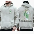 thumbnail image 4 of Saint Jude San Judas Tadeo Double Sided Hoodie – Catholic Faith Graphic Pullover, Religious Devotional Hoodie, Perfect Gift for Men & Women, 4 of 7