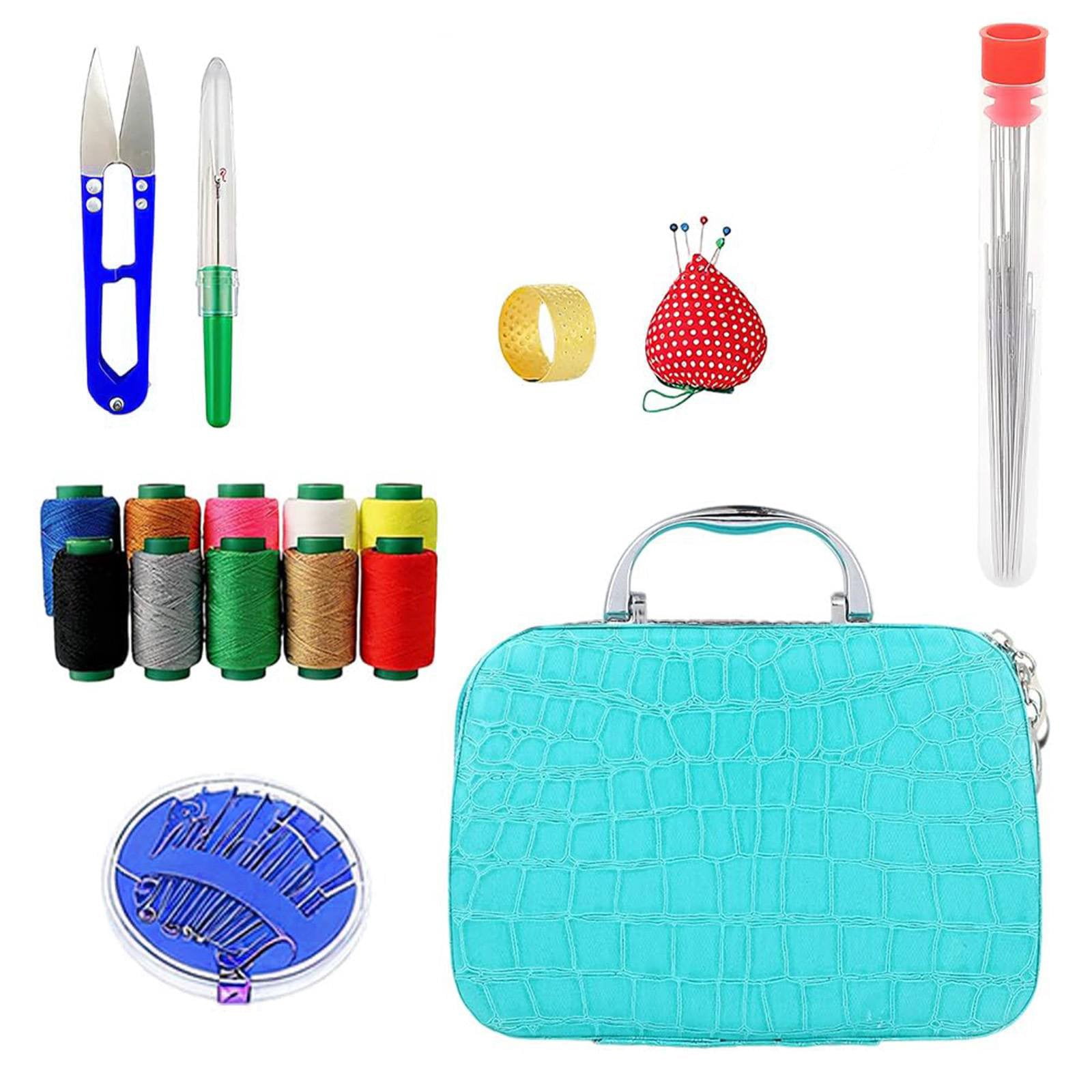 Cozeii Portable Sewing Kit, 47-Piece Sewing Supplies with Zippered Case, for Home, Car, DIY Crafts,Easy to Carry, Craft Kits, 30 Needles, 10 Thread, 1 Scissors and so on, Gift Idea