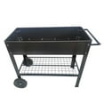 thumbnail image 4 of Large Planter Raised Beds with Legs Outdoor Metal Planter Box on Wheels Elevated Garden Bed for Vegetables Flower Herb Patio (42.5" L x 16.7" W x 31.9" H)BLACK, 4 of 7