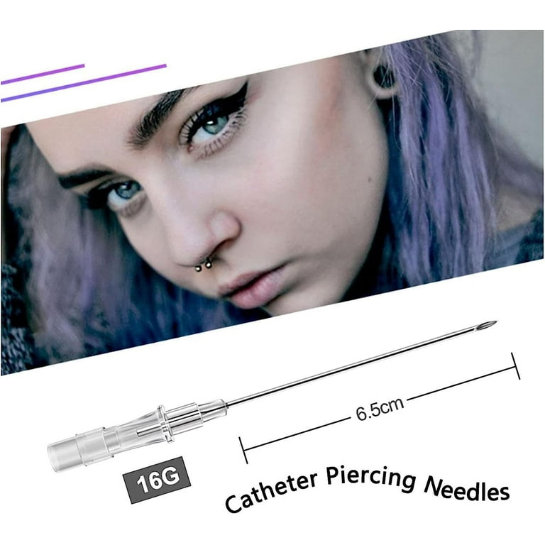 Ear Nose Piercing Needles 5pcs 14G/16G/18G/20G Body Piercing