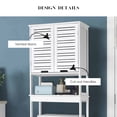 thumbnail image 4 of Evideco Miami Over-the-Toilet Cabinet with Dual Doors and Open Shelf, White Finish, 4 of 10