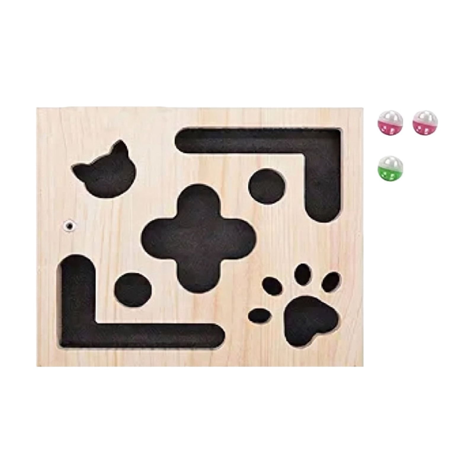 Cat Toys for Indoor Cats - Cat Nail File Box with Interactive Cat Toys, 2026 Upgraded Cat Puzzle Feeder Scratch Puzzle Toy for Indoor Cats, Natural Claw Care with three toy balls