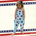 thumbnail image 2 of YunPes Girls Jumpsuit Summer Independence Day Clothing Strapless Personalized Printing Retro Comfortable Casual Jumpsuit First Birthday Romper, 2 of 7