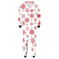thumbnail image 5 of Odeerbi Christmas Onesie Pajamas for Family Holiday Sleep Jumpsuit Long Sleeve Family Christmas Pajamas Matching Sets Dad Printed Loungewear Jumpsuit Sleepwear Xmas PJs Set White, 5 of 6