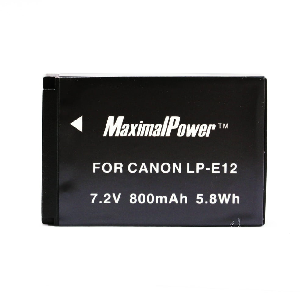 Maximalpower for Canon LPE12 Battery, Fits Canon EOSM, EOS M2, EOS
