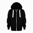 thumbnail image 2 of KPOPLK Boys Jacket- Soft Woven Zip Up Hooded Shirt Kids Long Sleeve Solid Sweatshirts for Boys Black Size 4-5 Years, 2 of 5