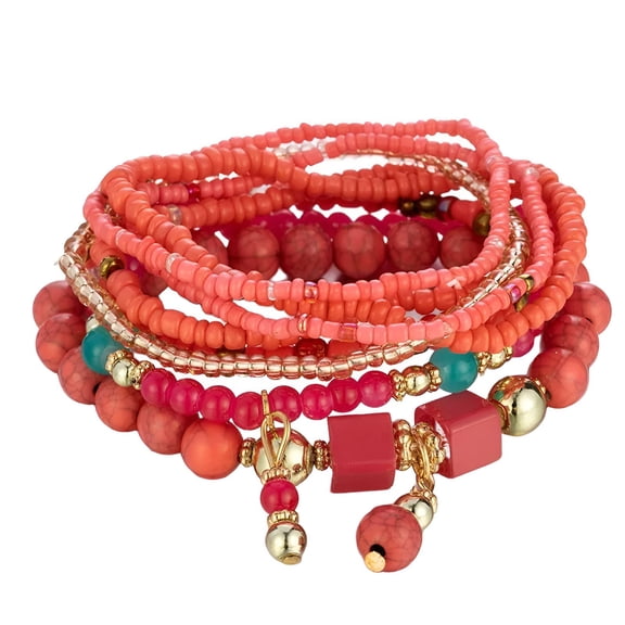 DESIGNICE Red Bracelets for Women, Lightweight Alloy Bangle