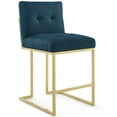 thumbnail image 2 of Modway Privy 24.5" Modern Fabric Upholstered Counter Stool in Azure (Set of 2), 2 of 4