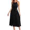 thumbnail image 1 of Vestido De Tirantes Finos Con Cuello Halter Halter Elegante Fiesta Maxi Vestido Mujer Sexy Cóctel Vestido (Negro L) Cgtredaw Para estrenar, 1 of 1