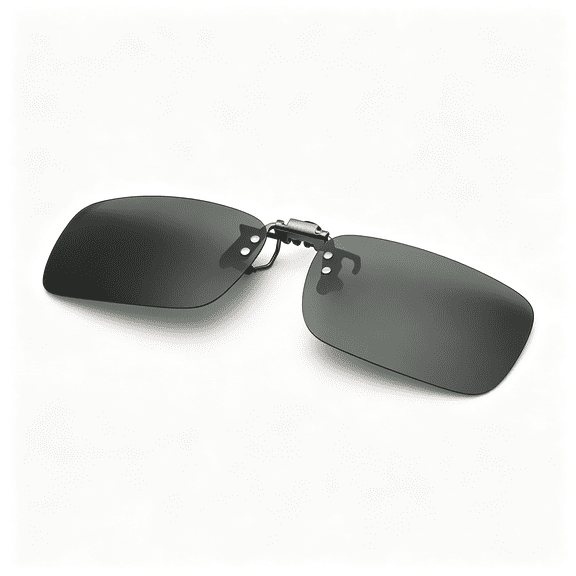 HBMYN Polarized Clip-On Flip Up Sunglasses over Prescription Glasses for Women Men Metal Clip Rimless Sun Glasses Polarized Flip Up Metal Clip Clip on Sunglasses over Prescription Glasses