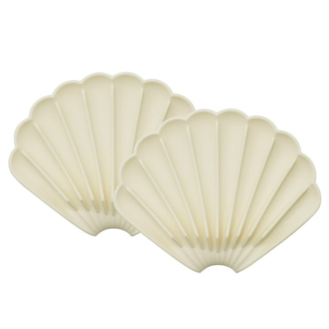 2PCS Drain Silicone Soap Box for Bathroom Supplies Non Slip and Easy to Clean in Multiple Colors