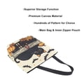 thumbnail image 3 of FORMRS Womens Canvas Tote Bag with Zipper Inner Pocket Shoulder Handbag, Halloween Cat, 3 of 7