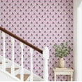 thumbnail image 2 of S4Sassy Modern Retro Floral Wallpaper - Pink Bohemian Wall Covering, 25" X 60" Self-Adhesive Plain Vinyl Wallpaper, Decorative Wallwrap, Easy Diy Wall Covering For Bedroom, Cabinets, Living Spaces, 2 of 9