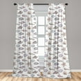 thumbnail image 5 of Ambesonne Sea Life Curtains, Seashell Sketches Pattern, Pair of 28"x84", Purple Multicolor, 5 of 5
