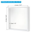 thumbnail image 2 of Unique Bargains 12x12 Shadow Box Frame Wooden Dried Flower Photo Frame Floating Photo Frame White, 2 of 7