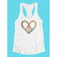 thumbnail image 3 of Heart-shaped Peace Symbol  Tank Women -Image by Shutterstock, Female Large, 3 of 4