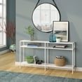 thumbnail image 6 of Evelyn&Zoe Sivil 55" Wide Rectangular Console Table with Metal Shelves, Matte White, 6 of 7