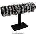 thumbnail image 4 of Soporte para joyas para pulseras y relojes, 23,5 x 7 x 13,5 cm, negro, aspecto aterciopelado, 4 of 5
