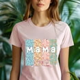 thumbnail image 5 of Mama T-Shirt for Women | Pastel Floral Gift for Mom | Cute Mother's Day Tee, Light Pink, Size 3XL, 5 of 6