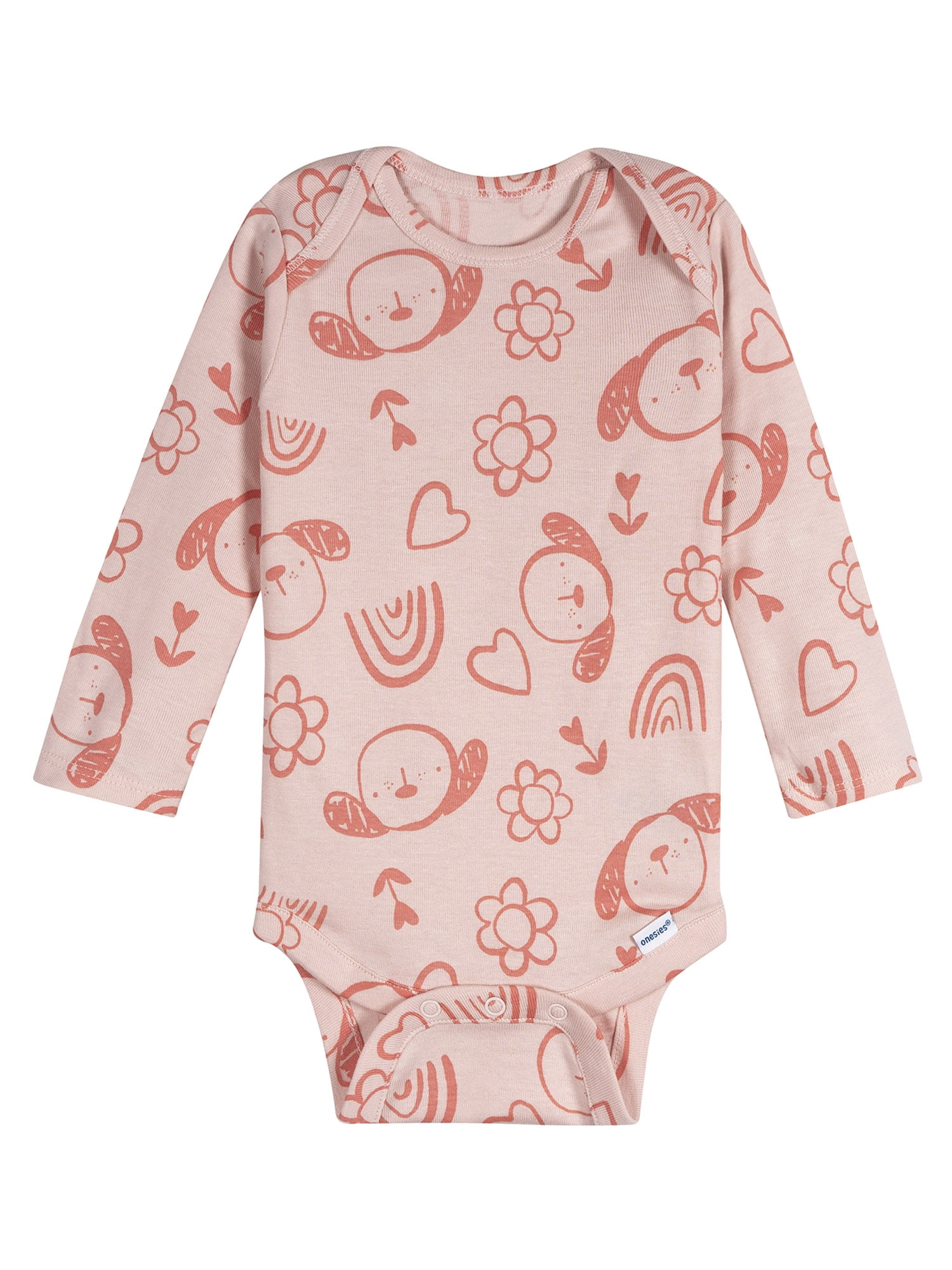Onesies Brand Baby Girl 6pc Bodysuits, Sizes (0-3 Months - 12 Months)