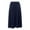Navy Blue, variant on Women Solid Lightweight Flare Midi Skirt Polyester Pull on for Various Occasions