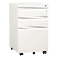 thumbnail image 1 of DEVAISE 3 Drawer Mobile File Cabinet with Lock, Under Desk Metal Filing Cabinet for Legal/Letter/A4 File, Fully Assembled Except Wheels, White, 1 of 5