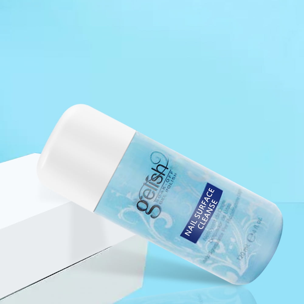 Gelish Nail Soak Off Surface Gel Nail Polish Remover Nail Surface Cleanse 120mL (4 fl oz) （Bottle Color: Blue)