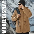 thumbnail image 3 of TACVASEN Men's Winter Coat Military Jacket Fleece Lined Parka Cotton Cargo Outerwear Khaki L, 3 of 8