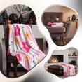 thumbnail image 6 of OCCOA Ghost Blanket Pinky Halloween Throw Blanket 39x29in Cute Ghost Pattern Soft Cozy for Bedroom Sofa Couch Bed Fall Festival Home Decoration Gift, B, 6 of 6