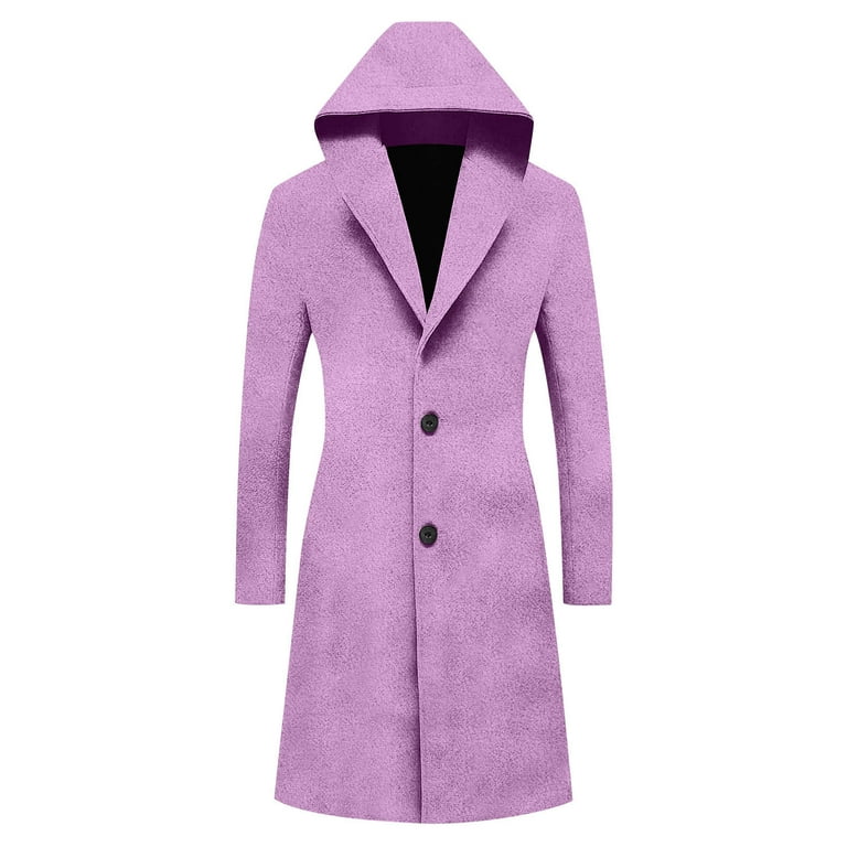 Moxiu Women's Wool Pea Coat Trench Coat Women Single Breasted