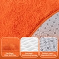 thumbnail image 5 of SARAG 3x3ft Round Area Rug for Bedroom,Fluffy Circle Rugs for Living Room Kids Room,Home Decor Shaggy Carpet Fuzzy Plush Rug for Nursery Room,Orange, 5 of 7