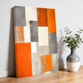 thumbnail image 2 of Canvas Wall Art Abstract Gary Orange Paint Canvas Art Print Retro Mottled Oil Painting Retro Pictures Wall Decor for Living Room Bedroom Artwork Decorations Stretched Framed Ready to Hang 8"x10", 2 of 9